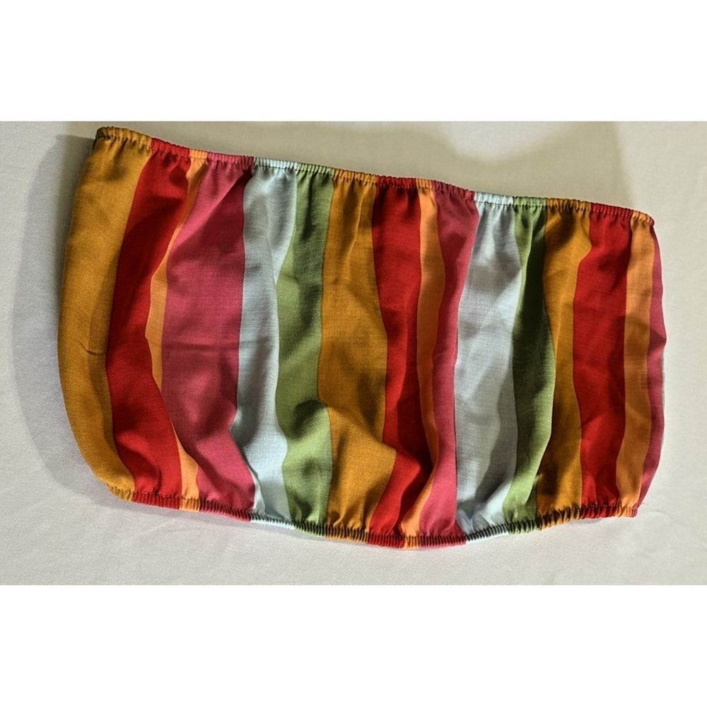Show Me Your Mumu Women's Strapless Tube Top Multicolor Striped Size Medium